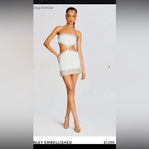 Elegant White Cut-Out Dress